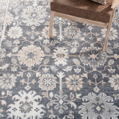 Ivory Elegance 5' x 8' Hand-Knotted Wool & Viscose Area Rug