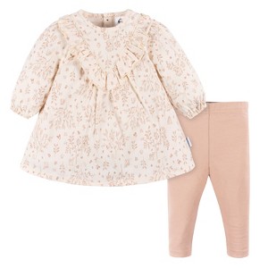 Gerber Baby Girls' Dress and Legging Set, 2-Piece - 1 of 4
