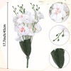 REGALWOVEN Lifelike Silk Decorative Artificial Phalaenopsis Flowers 16.1" 6 Pcs - 4 of 4