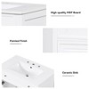 Okak Modern Sleek 30" Bathroom Vanity with Ceramic Sink Combo, Freestanding Single Vanity with 2 Drawer & Door, Bathroom Storage Cabinet - 4 of 4