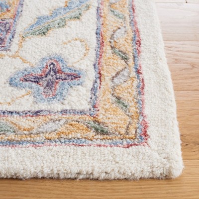 Ivory and Rust Hand-Tufted Wool Rectangular Area Rug