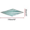 Allegra K Women's Satin Rhombus Stripe Print Summer Ponytail Neckerchief - 3 of 4