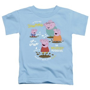 Toddler Boys' Peppa Pig Family Muddy Puddles T Shirt - 1 of 2