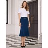 INSPIRE CHIC Women's High Waist Ruffle Hem Midi Length Mermaid Skirt - 2 of 4