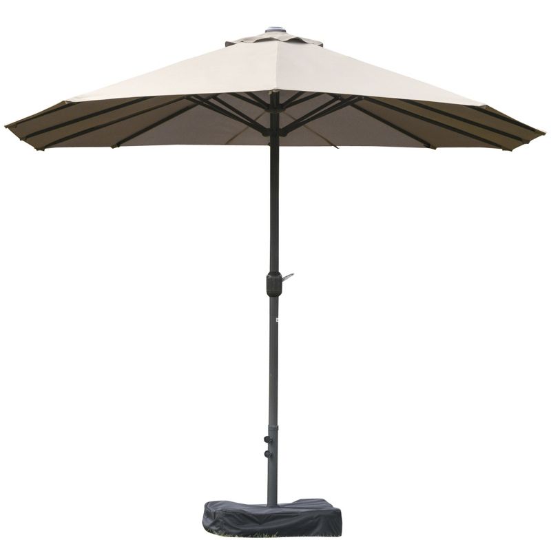 Outsunny 15ft Patio Umbrella Double-Sided Outdoor Market Extra Large Umbrella with Crank Handle for Deck, Lawn, Backyard and Pool, 4 of 8