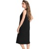 Just Love Womens Nightgown - Sleeveless Henley Oversized Sleepwear Gown - 2 of 3