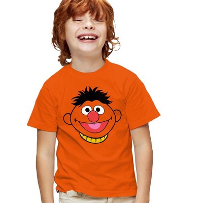 Boys' Short Sleeve Sesame Street Ernie Full Face T-Shirt