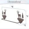5 Star Super Deals Rustic Wall Mounted Towel Rack with Deer and Tree Design – Wildlife-Inspired Metal Holder -  Nature-Themed Bathroom or Cabin Decor - 4 of 4