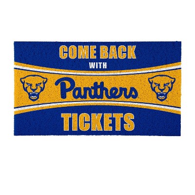 Evergreen Come Back with Tickets University of Pittsburgh 28" x 16" Woven PVC Indoor Outdoor Doormat