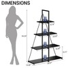Book Shelf, 4-Tier Bookshelf with A-Shaped Frame, Sturdy Ladder Shelf Display, Wood and Metal Bookcase Storage Organizer for Living Room - 2 of 4