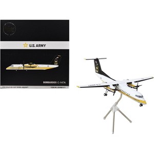 Bombardier C-147A Transport Aircraft US Army White w/Yellow & Black 1/200 Diecast Model Airplane by GeminiJets - 1 of 3