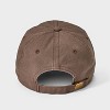 Women's Living My Best Life Cotton Baseball Hat - Universal Thread™ Brown: Adjustable Canvas Cap - 3 of 4