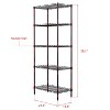 LunaLulinlk Adjustable Modular Metal Shelving Unit Heavy Duty Kitchen Storage Rack Organizer for Home Garage Pantry - 4 of 4