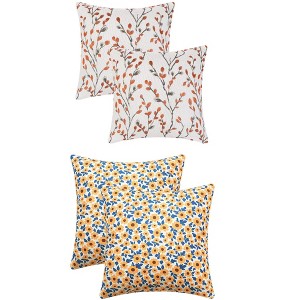 REGALWOVEN 4 Pcs Floral Pattern Throw Pillow Covers for Home Decor - 1 of 4
