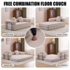 NicBex Convertible Folding Upholstered Floor Sofa Bed with Metal Stand,Oversized Futon Couch Sleeper Sofa for Living Room,Bedroom - 4 of 4