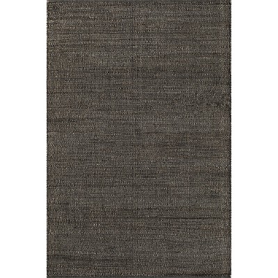 Charcoal Cotton-Blend 6' x 9' Flat Woven Handmade Area Rug