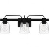 Quoizel Lighting Lydia 3 - Light Vanity in  Matte Black - 3 of 4