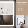 Modern Large Rectangular Dimmable HD Framed Wall Mounted Backlit LED Bathroom Vanity Mirror in Black(72"x36") - 4 of 4