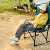 1 Piece Heavy Duty Camping Directors Chair,Oversized Portable Folding Chair with Side Pocket,Portable Camping Chair for Beach,Fishing-Coolbibila - 3 of 4
