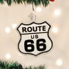 Old World Christmas Glass Blown Ornament, Historic Route Sign - 3 of 3