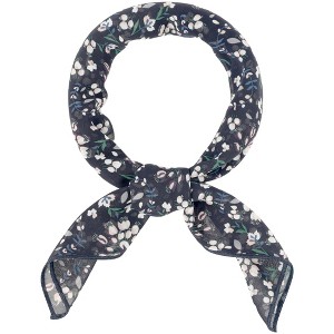 INSPIRE CHIC Women's Chiffon Scarves Floral Print Square Neckerchief 25.6" X 25.6" - 1 of 4