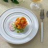 LunaLulinlk Fancy Plastic Plates Disposable Dinner Plates & Salad Plates Set, 60-Pack - 3 of 4