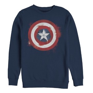 Men's Marvel Avengers: Endgame Cap Smudged Shield Sweatshirt - 1 of 3