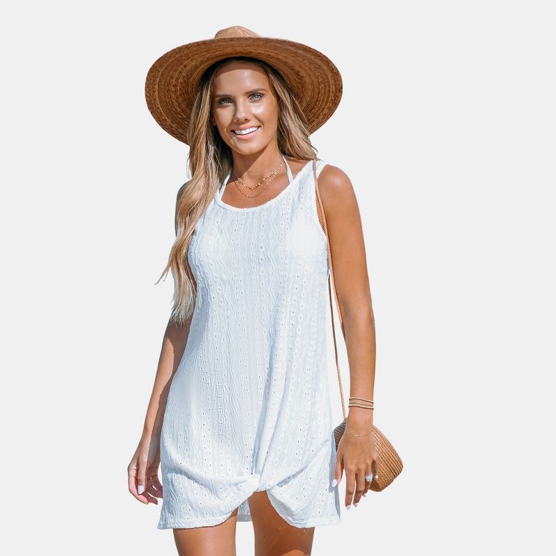 Women's Textured Twist Jersey Cover-Up Dress - Cupshe, 1 of 5