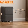 Aobabo 2 Drawer File Cabinet, Lockable Metal Filing Cabinet with Wheels for Home Office, Legal/Letter Size, Required Assembled,Black - 4 of 4