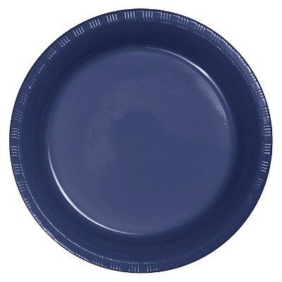 Navy Blue 9" Plastic Plates - 20ct