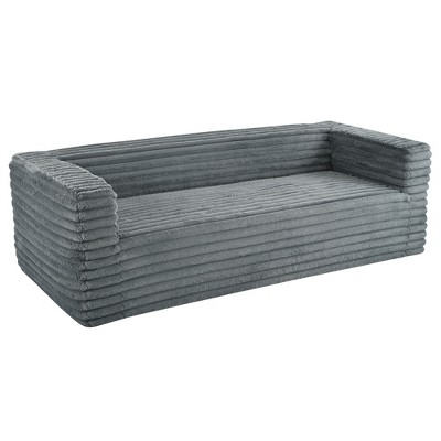 NicBex 89 Inch Modern Corduroy Couch,3-Seater Plush Sofa for Living Room,Small Space,Office,Apartment,No Assembly Required