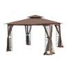 10 x 10 FT Outdoor Patio Gazebo, Canopy Tent With Ventilated Double Roof and Netting, Gazebo Canopy Shelter for Patio Backyard Lawn Garden - 2 of 4