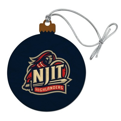 New Jersey Institute of Technology Primary Logo Wood Christmas Tree Holiday Ornament