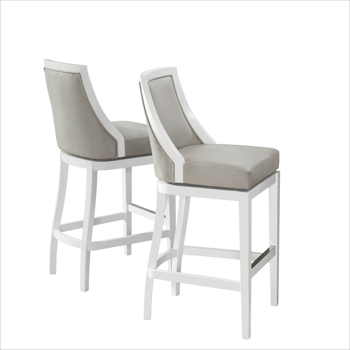 Set of 2 Ellie Bar Height Stools with Back - Alaterre Furniture