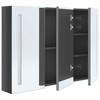 vidaXL LED Bathroom Mirror Cabinet 35 in.x5.5 in.x24.4 in. Shining Gray - 4 of 4
