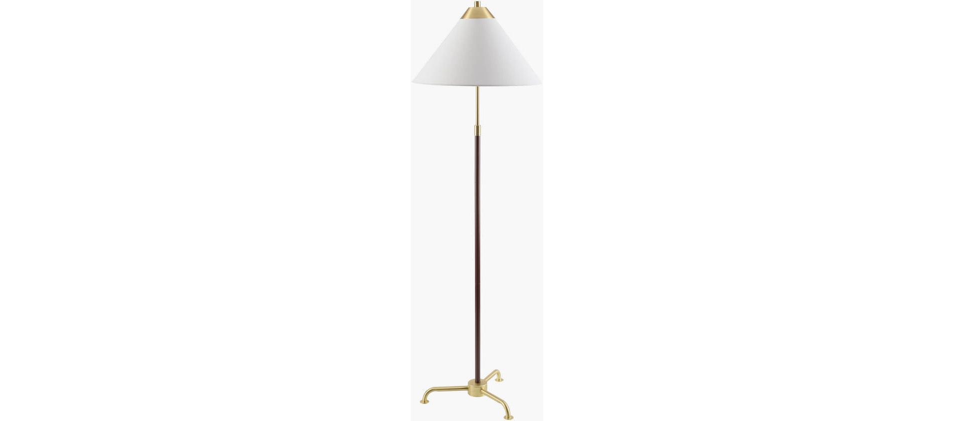 Livabliss Izumi 62"H x 20"W x 20"D Modern Brown/Gold Floor Lamps