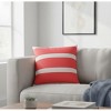 Manual Woodworkers & Weavers Red & White Indoor Outdoor Accent Pillow 18x18 inch - 3 of 3