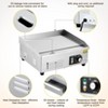 Commercial Electric Griddle,Non-Stick Restaurant 110V Teppanyaki Flat Top Grill Stainless Steel Adjustable Temperature Control 122°F-572°F(NO PLUG) - 2 of 4