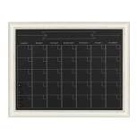 28.88" x 1.11" Macon Framed Magnetic Chalkboard Monthly Calendar White - Kate and Laurel
