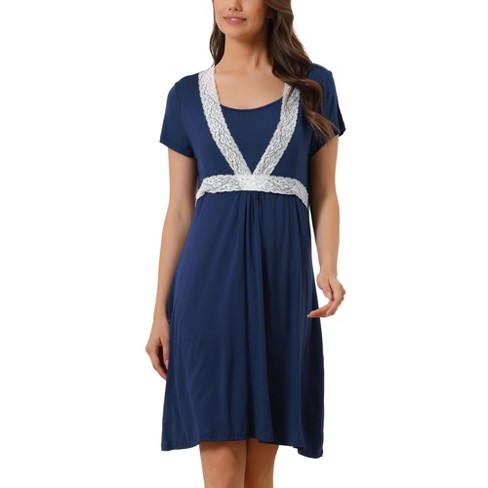 Drop Cup Nursing Maternity Chemise - Isabel Maternity By Ingrid & Isabel™  Navy Xl : Target