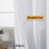 Aoibox Jacquard Geometric Textured Fabric Boho Shower Curtain for Bathroom, Soft Hotel Style Farmhouse with Grommet Top and Hooks, Machine Washable - 3 of 4