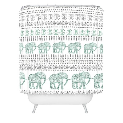 Dash and Ash Delight Way Shower Curtain Green - Deny Designs