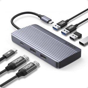 Anker 7-in-1 USB-C Hub, Dual HDMI Dock, 4K Dual Display, 85W Max