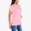 Anna-Kaci Women's Striped Knit Top with Crew Neck and Short Sleeves, Casual Loose Fit Comfortable Blouse - 2 of 4