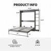 Mjkone Mjkone Queen Fold Up Cabinet Murphy Bed,Folding Wall Bed Guest Bed, 2 in 1 Space Saving Hidden Murphy Beds - 4 of 4