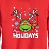 Boys' - Teenage Mutant Ninja Turtles - Happy Holidays Graphic Long Sleeve Fleece Sweatshirt - 2 of 4