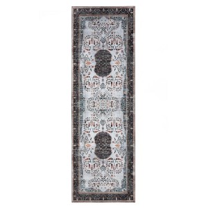 Classic Medallion Machine Washable Indoor Area Rug or Runner by Blue Nile Mills - 1 of 4