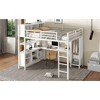 Sapphtopaz Metal Loft Bed with Wardrobe, L-shaped Desk, Headboard & Storage Cubes and Shelves, Space-Saving Versatile Gaming Loft for Kids - 3 of 4