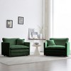APRILSOUL Set of 2 Accent Chair High-end Chenille Upholstered Armchairs, Living Room Side Chairs with Toss Pillow - 2 of 4