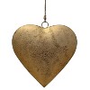 Royal Hampton Decorative Metal Heart Wall Decor Set of 3, Antique Gold Iron with Jute Hanging Rope, 12, 9.5, 7 Inches - 3 of 4
